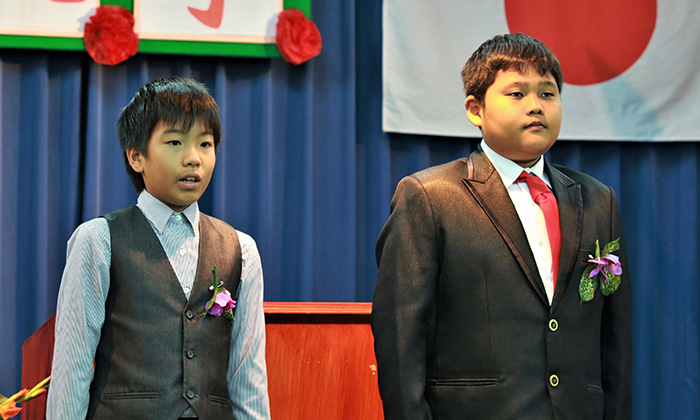 中学部に入学した2人