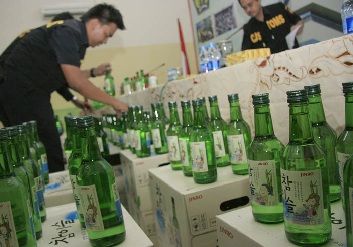 韓国焼酎の密輸摘発　ジンロ２万9000本 　タンジュンプリオク港税関  