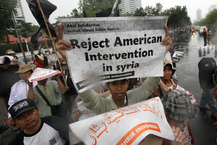 「米国は介入するな」　シリアの政権に抗議　イスラム強硬派 
