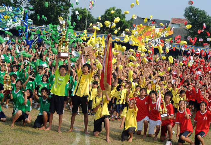 黄組が総合優勝　「記憶に残る体育祭」に　ジャカルタ日本人学校 