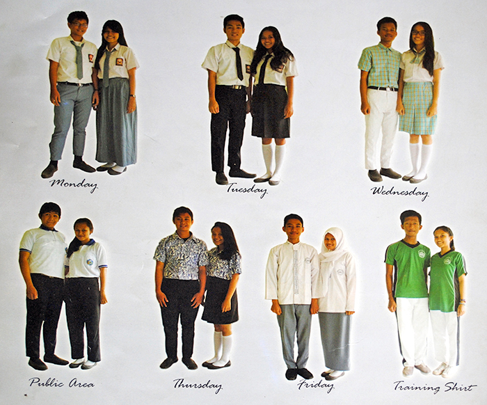 【不思議・インドネシア】　なぜ高校制服は何種類もあるの？