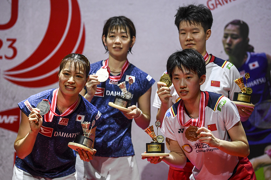 ▼女子ダブルス、中国代表が優勝